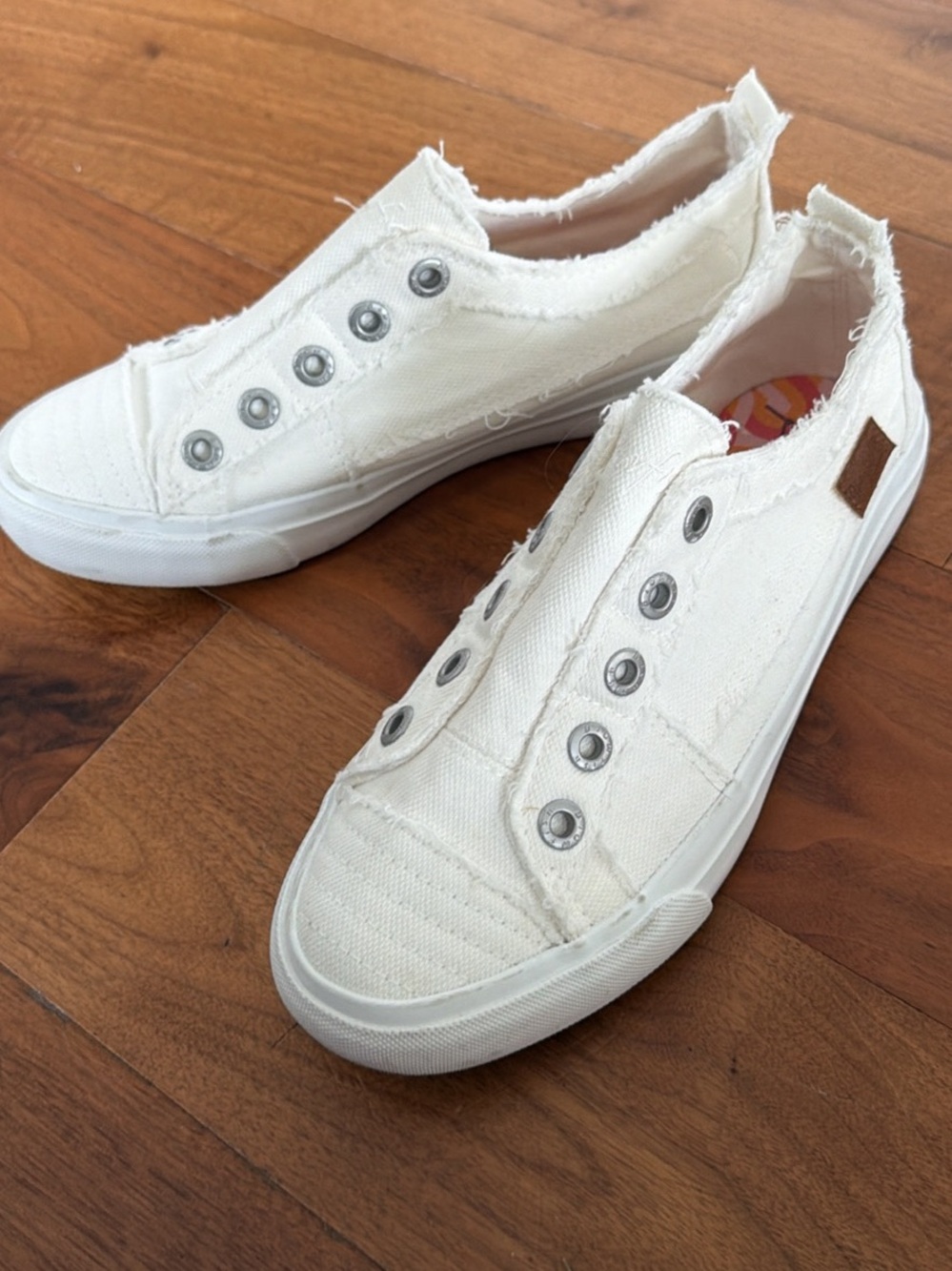 Blowfish White Canvas Slip-On Athletic Sneakers